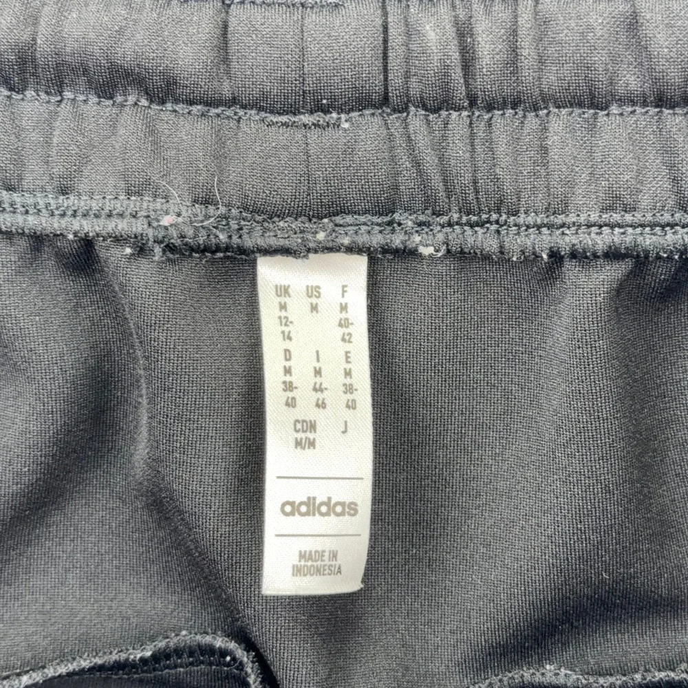 Adidas Track Pants 3 Stripe Athletic‎ Joggers Training Medium Black White
